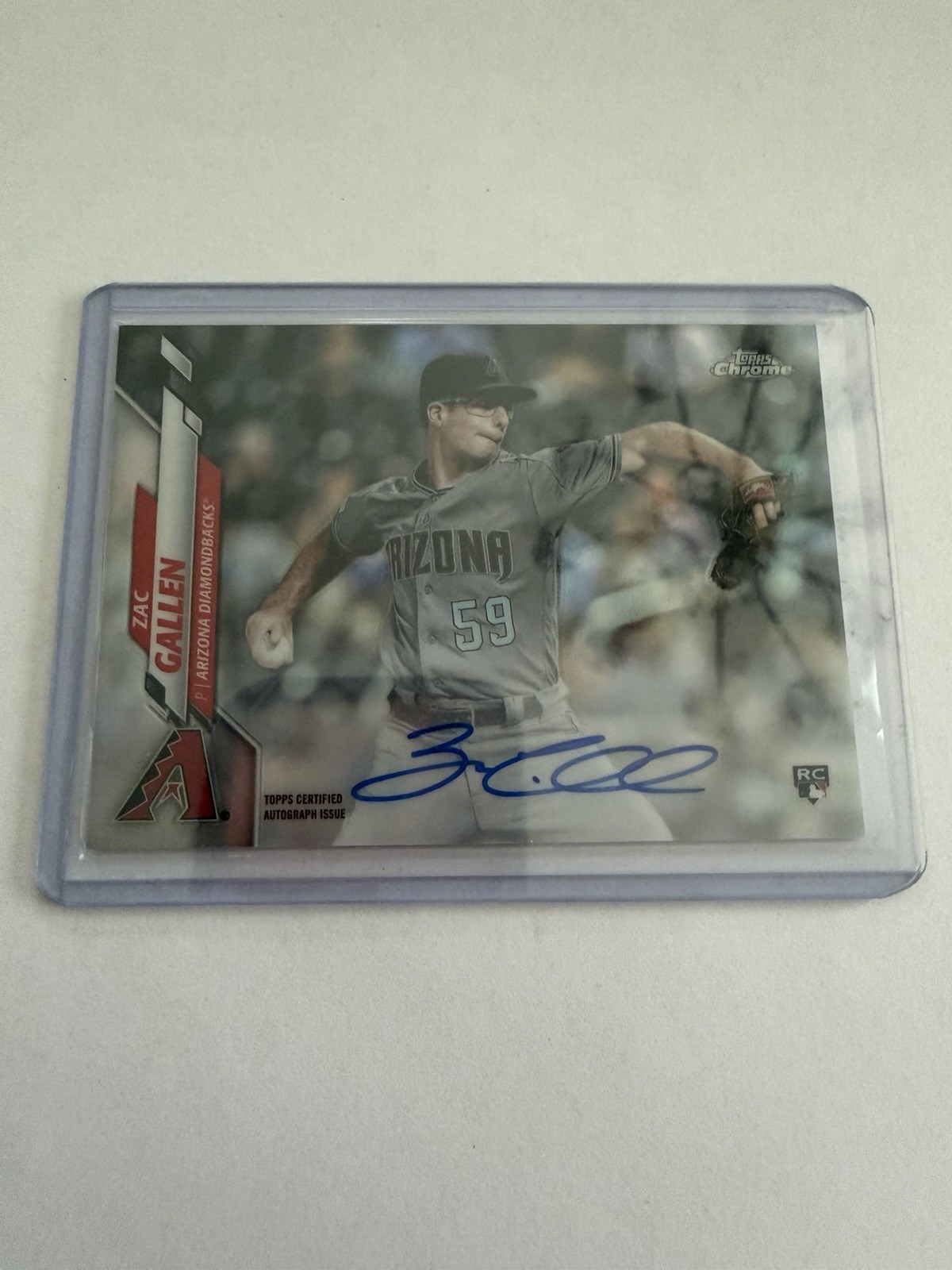 2020 Topps Chrome - Rookie Autographs Zac Gallen #RA-ZG Refractor /499 (AU, RC)