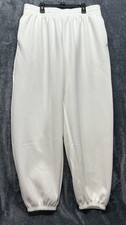 Adidas Womens Size L White All SZN Soft Luxe Loose Jogger Sweatpants