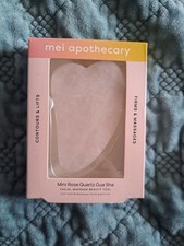 Mei Apothecary Mini Rose Quarts Gua Sha Facial Massage Beauty Tool.