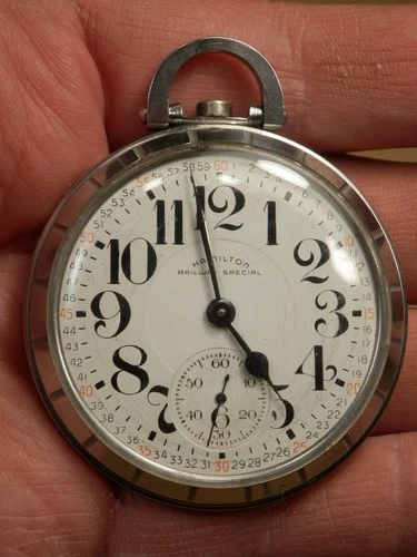 Antique Estate Fresh Hamilton Railway Special 992B Pocket Watch, Parts Or Repair