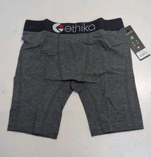 Ethika Staple Fit Boxer Briefs Men’s Underwear Size Large Heather Black Grey