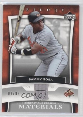 2005 Upper Deck Trilogy Generations Present Materials 7/99 Sammy Sosa #PR-SS 0a1