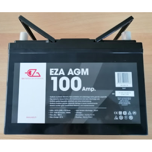 Batteria servizi camper a scarica lenta (C20 Agm 12V) - 100Ah - EZA - 07/24