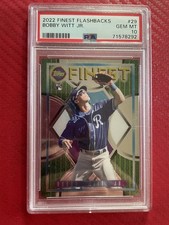 Bobby Witt Jr RC PSA 10 2022 Topps Finest Flashbacks #29