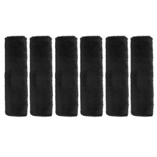 6pcs Car Seat Belt Pad Soft Fiber Seatbelt Shoulder Strap Covers, Black