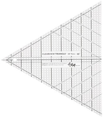 C&T Publishing Clearview 10'' Triangle Ruler 60 Degree