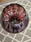 Vintage Empoli Art Glass Amethyst Twisted Stem Stripes Vase Pedestal 12.5” — photo 3