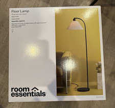 Downbridge Pleated Floor Lamp Black - Room Es...