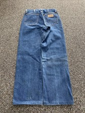 1970s/80s Wrangler Jeans Blue True Vintage Medium Wash 28x28 Western Cowboy