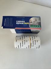 Canvas Repair Patches 4" Self-Adhesive Waterproof Fabric Kit Canvas Light Beige