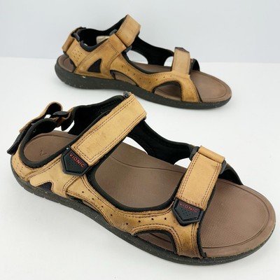 Vionic Neil Brown Nubuck Leather Breathable Adjustable 