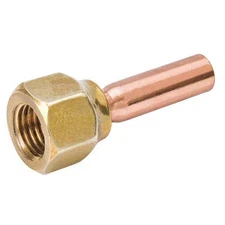 MUELLER A15726 Flare X Solder Adapter 3/8" Brass/Copper 700 PSI Connection
