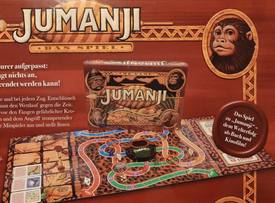 Jumanji Das Brettspiel deutsch ab 5 Jahren, 2 bis 4 Spieler NEU in OVP - Bild 3 von 3