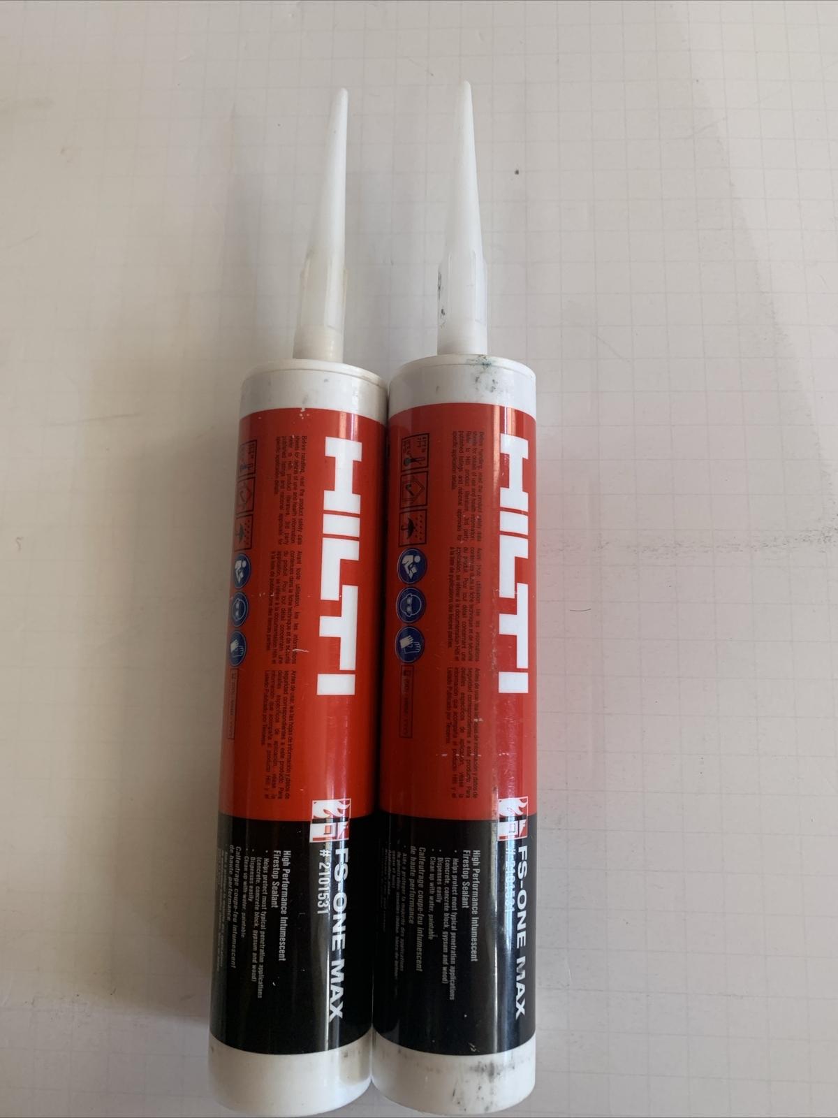 Hilti FSOne Max 2101531 Intumescent Firestop Sealant 10 fl oz Lot Of 2