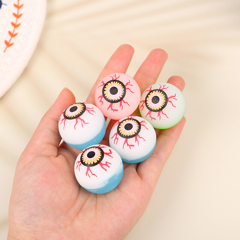 10pcs Halloween Glowing Eyeballs Funny Bouncy Eyeballs Scary Eye Balls