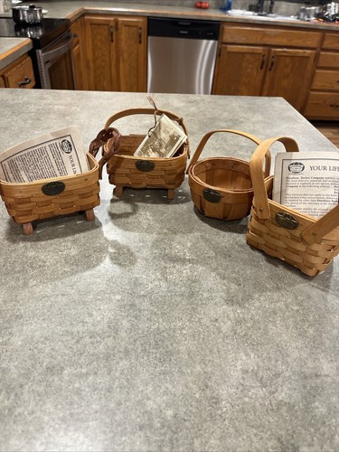 Vintage Miniature Petersboro Basket Co. Basket Set Of 4, Collector’s Baskets - Picture 19 of 19