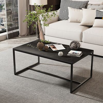 Wohnzimmertisch Couchtisch Marmor Metallgestell Skandinavisch Beistelltisch 100