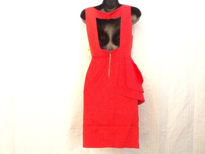 alice and olivia red peplum dress Alice and Olivia Red Peplum Sheath Dress Size 4