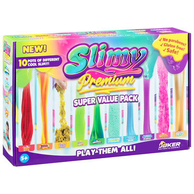 10 Stück Slimy Premium Super Vorteilspack Spielen & Mischen Sie alle verschiedenen coolen Schleim
