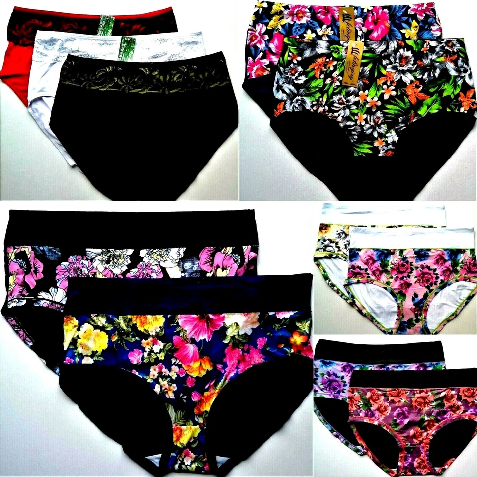4/6 Damen Weiche Bambus Slips Pantys  Dessous. Gr. 46/48;52/54;56/58;60/62 - Bild 1 von 1