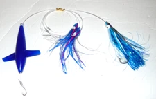 Daisy Chain Teaser Trolling Bird Fishing Lure Tuna Mahi Dorado Rigged Blue