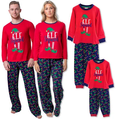 THE ESSENTIALS WARDROBE Family Matching Adult Kids Christmas Pyjamas Xmas Nightwear Loungwear Pjs Set