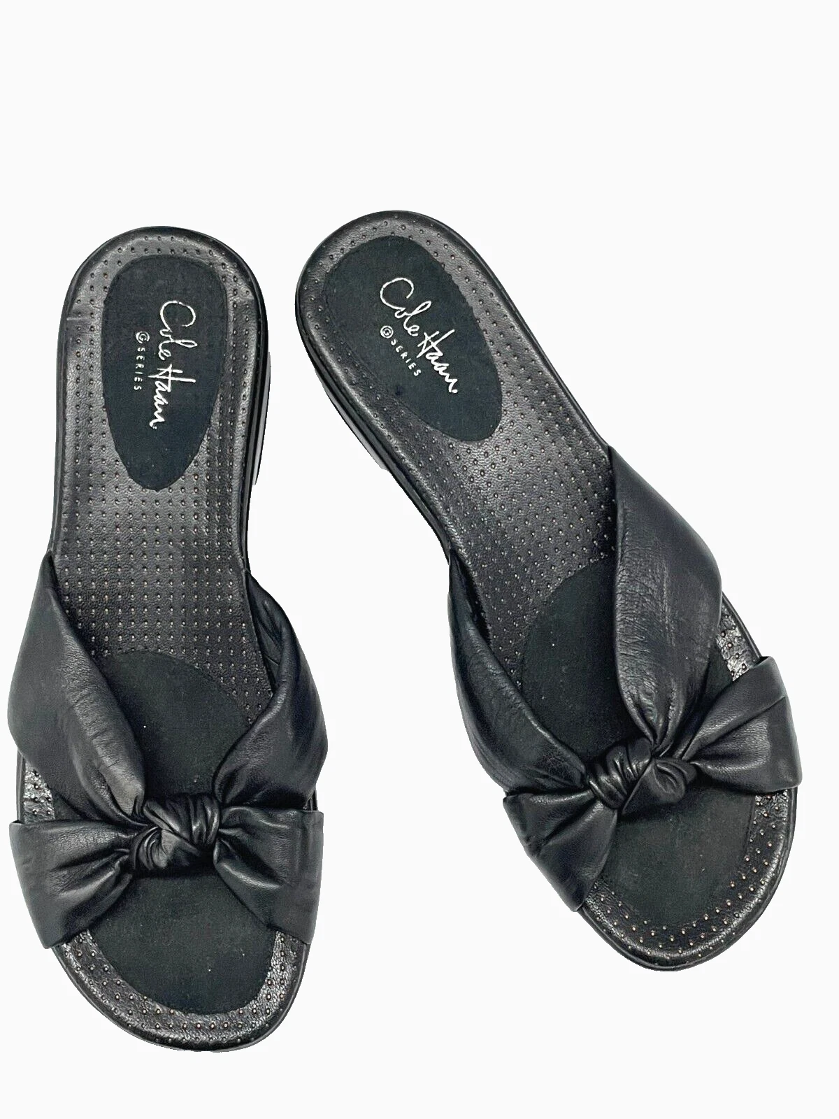 NIKE Cole Haan diapositive in pelle nera taglia 7 5 B