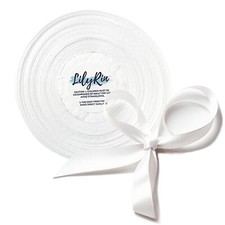White Ribbon 3/8 Inches 36 Yards Roll Perfect for Scrapbooking Art Hair Bow W...
