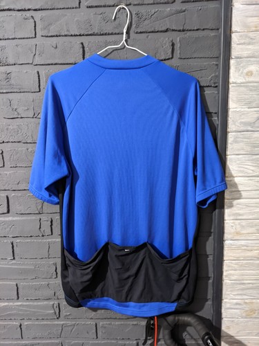 Nike Dri-Fit Cycling Jersey Men's Size XXL Blue Short Sleeve Shirt Made in Italy - Picture 5 of 8