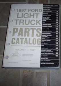 1997 Ford F-250 Parts Catalog Manual Text XL XLT Lariat