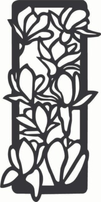 Flowers Panel Wall Art - DXF SVG DWG PDF CNC Plasma Laser Cutting files