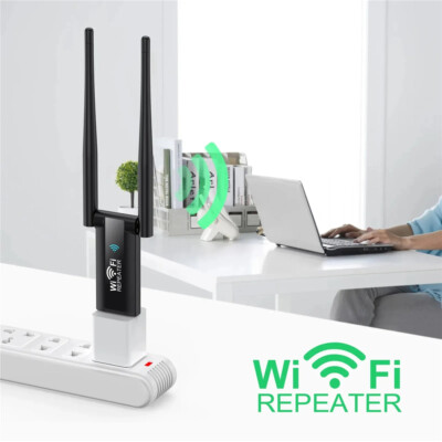 USB Wifi Repeater 300M Wi-Fi Signal Booster 2.4G Wireless Extender 2 Antenna
