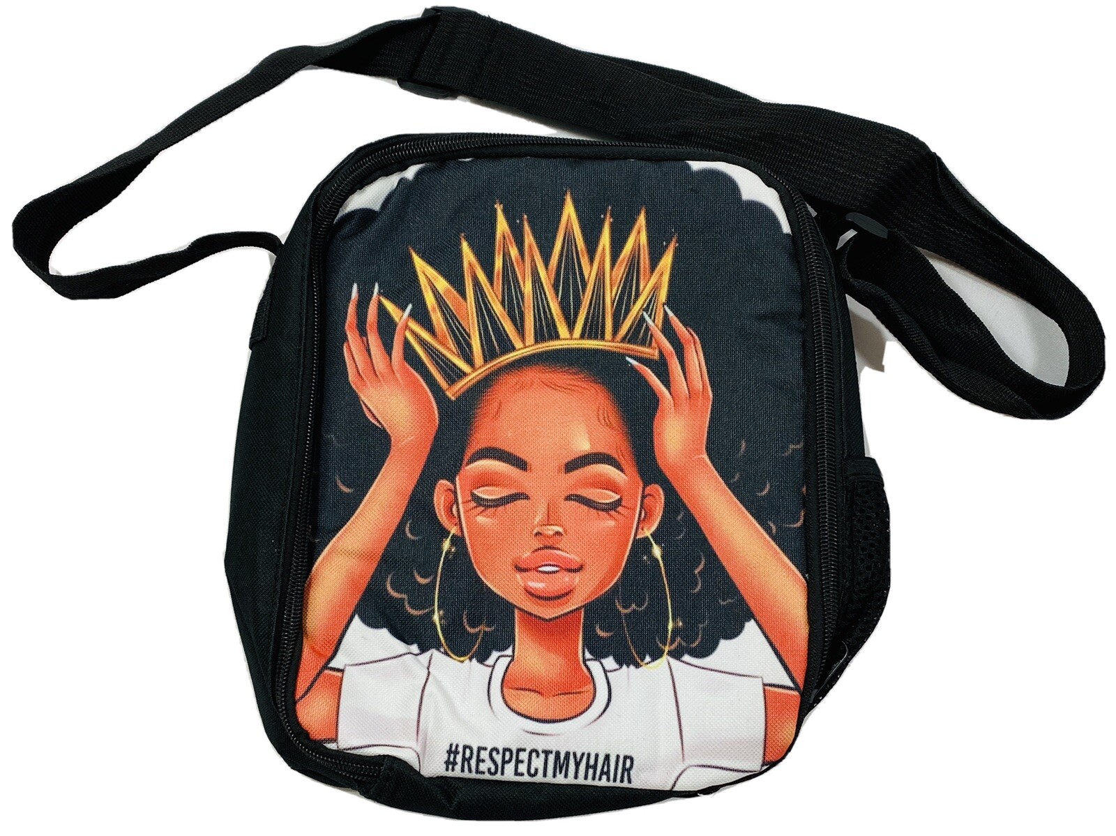 Cooler Cross Body Black African Girl Bag Art New