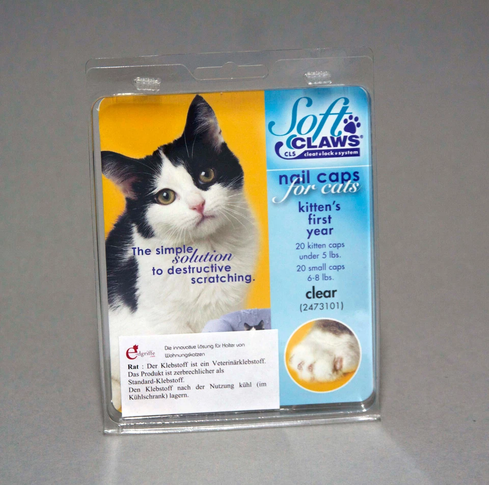 SoftClaws Krallenschutz Krallenkappen Set Katze Katze alle Größen Soft Claws Neu