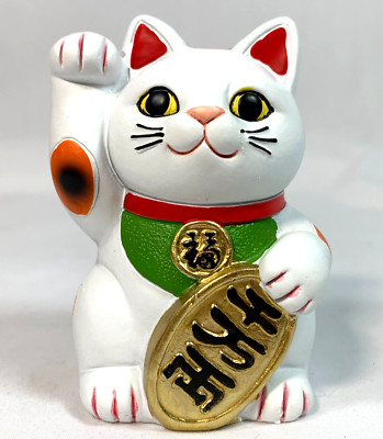 Maneki Neko Lucky Cat Paperweight Beckoning Cat Japanese New