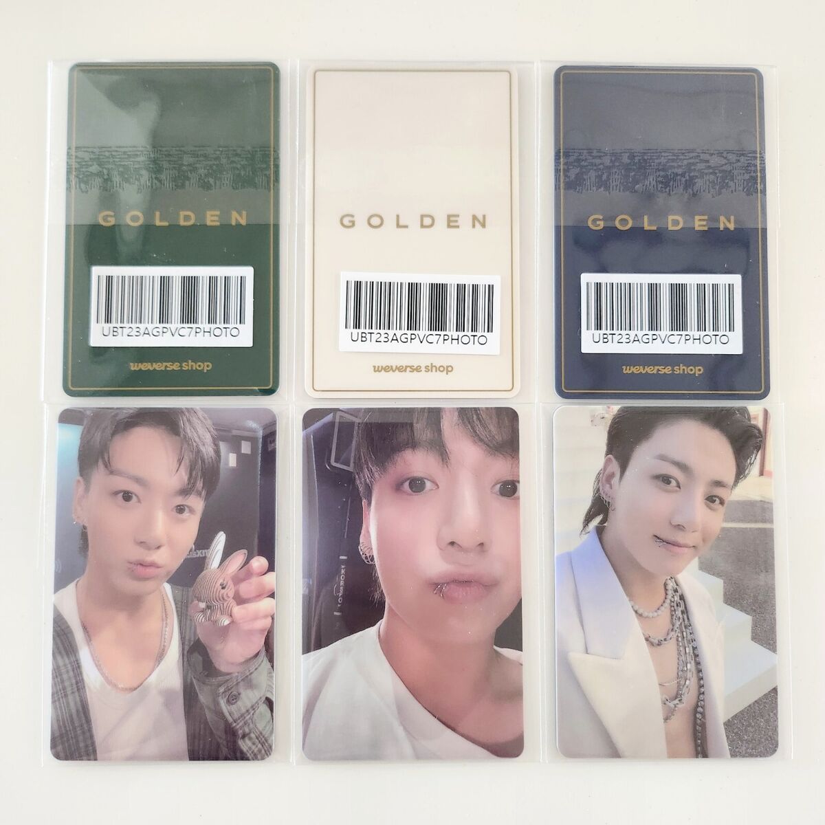 BTS JUNGKOOK 'GOLDEN' Album WEVERSE SHOP POB PVC PHOTOCARD + Tracking