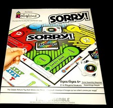 NEW  Colorforms "SORRY" Travel Paperboard Classic Board GAME NIB