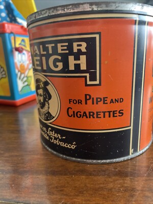 Vintage Sir Walter Raleigh Smoking Tobacco Empty Tin Can - Brown &  Williamson #2