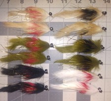 1 Doz #2 Bandit Bunny Leech Asst.  Alaska Fly Trophy Trout And Steelhead Fly