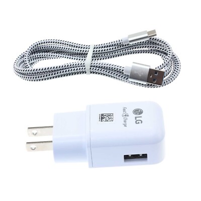 18W Fast Home Charger 6ft USB-C Cable Power Adapter QC3.0 TYPE-C for Smartphones