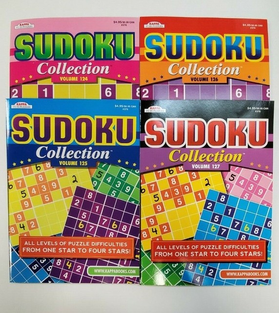 New 4 Sudoku Collection Puzzle Books Vol 124 125 126 127 KAPPA GAMES