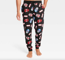 Marvel Halloween Pajama Pants Sleep S M L XL Spiderman Skulls Mens Women Venom