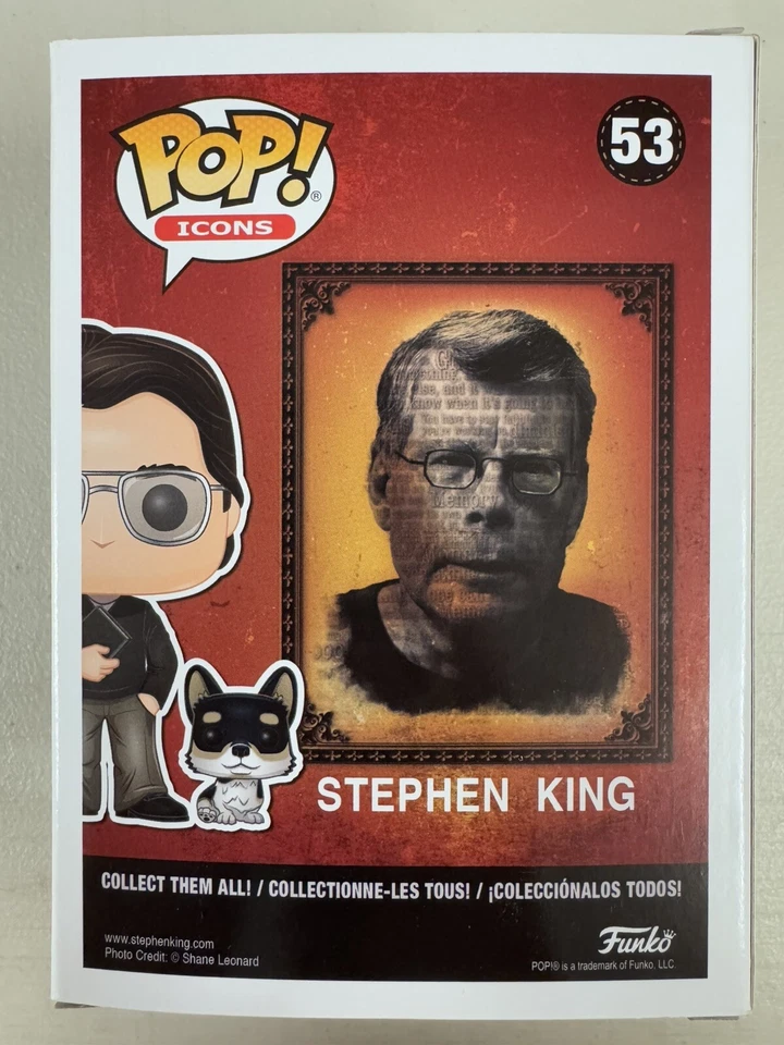 Stephen King with Molly 53 ~ Funko Pop Vinyl ~ FYE EXCLUSIVE + FREE PROTECTOR - Image 4 of 4