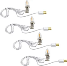 Set of 4 Accessory Light Cord with Single LED Bulb 6FT Blow Mold Replacement