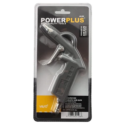 Druckluft Ausblaspistole mit kurzer Düse Blase Düse 1/2" Blas Pistole powerplus