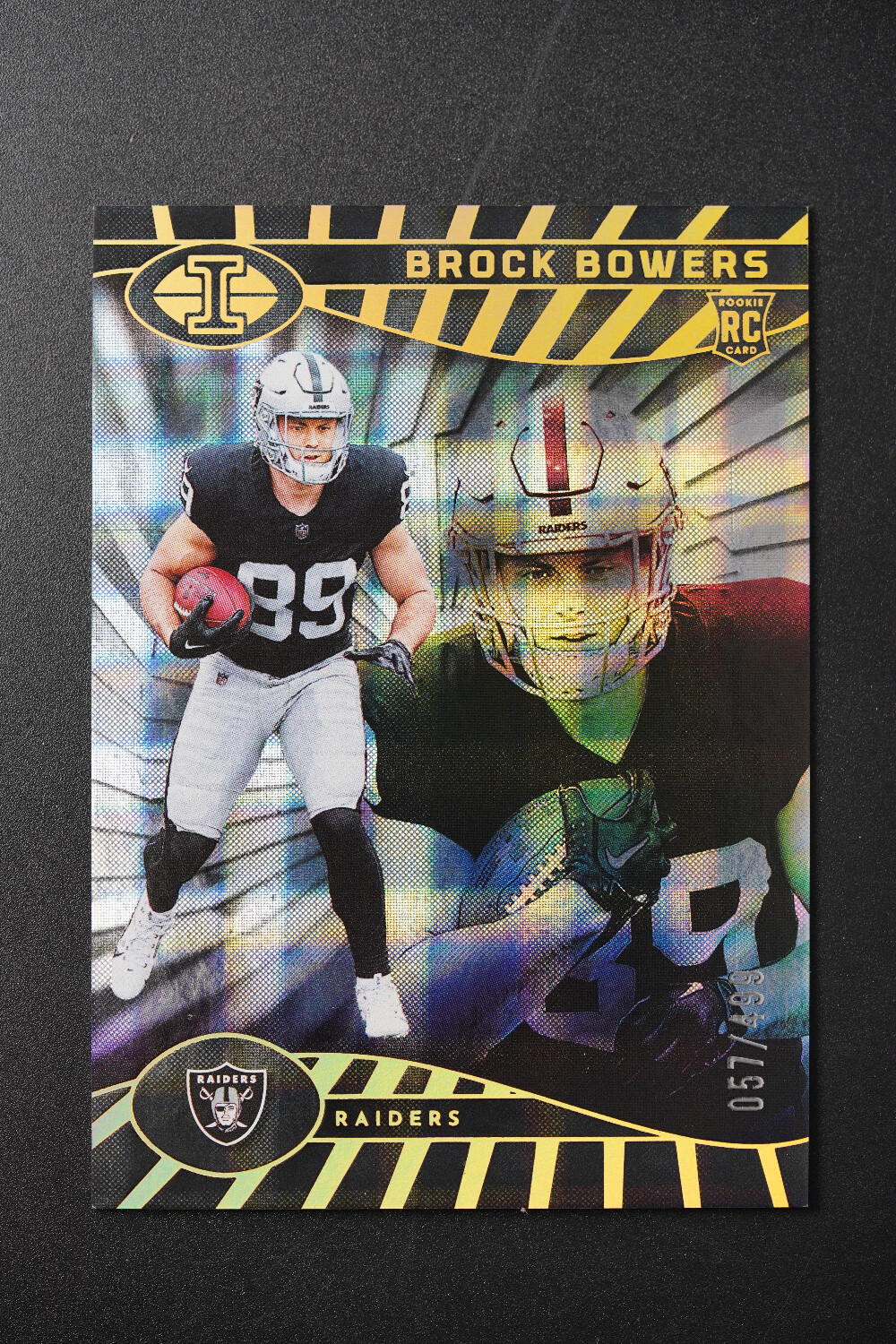 Brock Bowers 2024 Panini Illusions Trophy Collection Mirrored #47 057/499 -HD