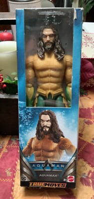 NIB *Aquaman* 2018 Jason Mamoa Action Figure Mattel Toys TRUE MOVES ~ DC Comics