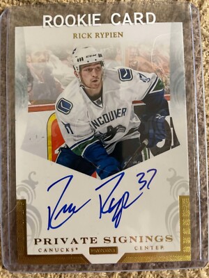 Tim Rypien Signature 2011-12 Panini Certified - Private Signings #RR Rick Rypien Near Mint ...