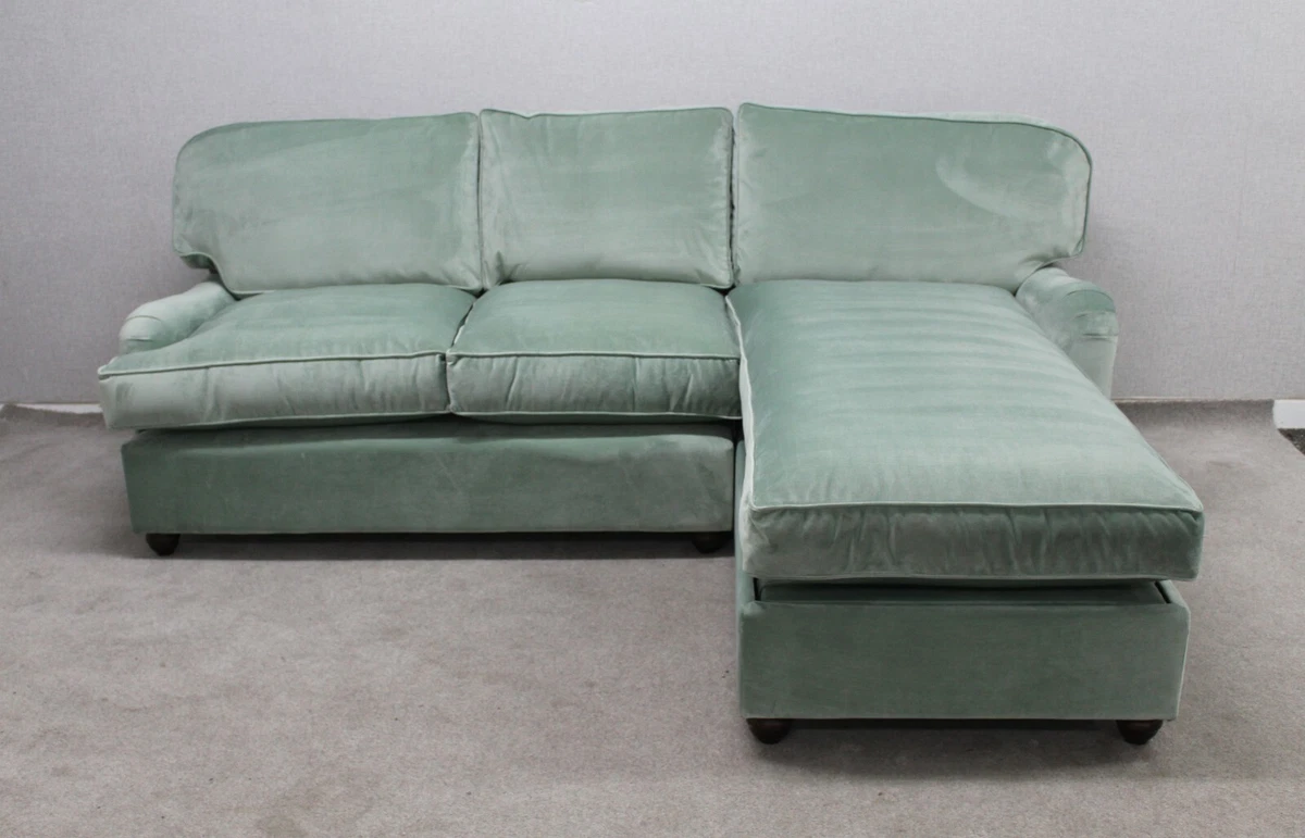 Willow Hall Tidworth Deep Velvet Reseda Fabric RHF 4 Str Chaise