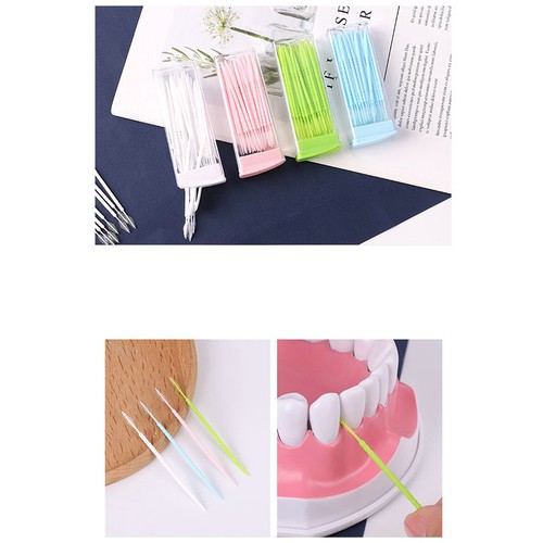 50pcs/pack Teeth Toothpick Oral Care Disposable Cleaning No Smell Oral Randomly - Picture 3 of 14